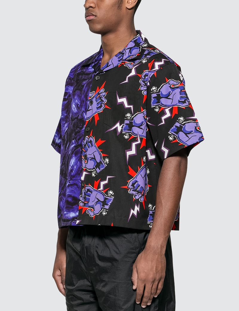 Prada double best sale match bowling shirt