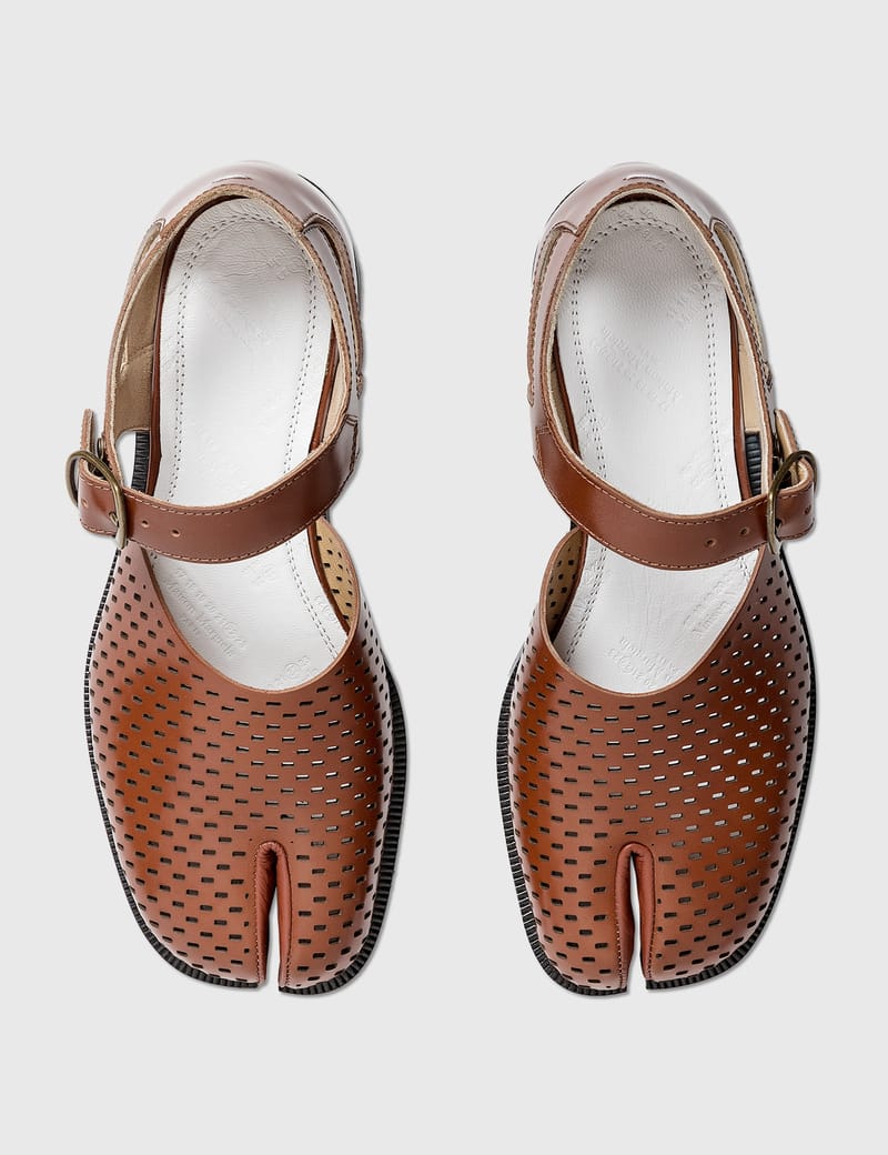 Maison Margiela - Perforated Abrasivato Tabi Sandals | HBX