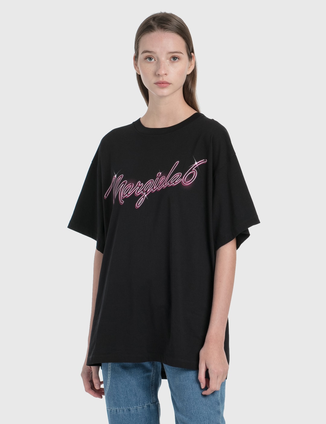 MM6 Maison Margiela - Margiela 6 Neon Logo T-Shirt | HBX - Globally ...