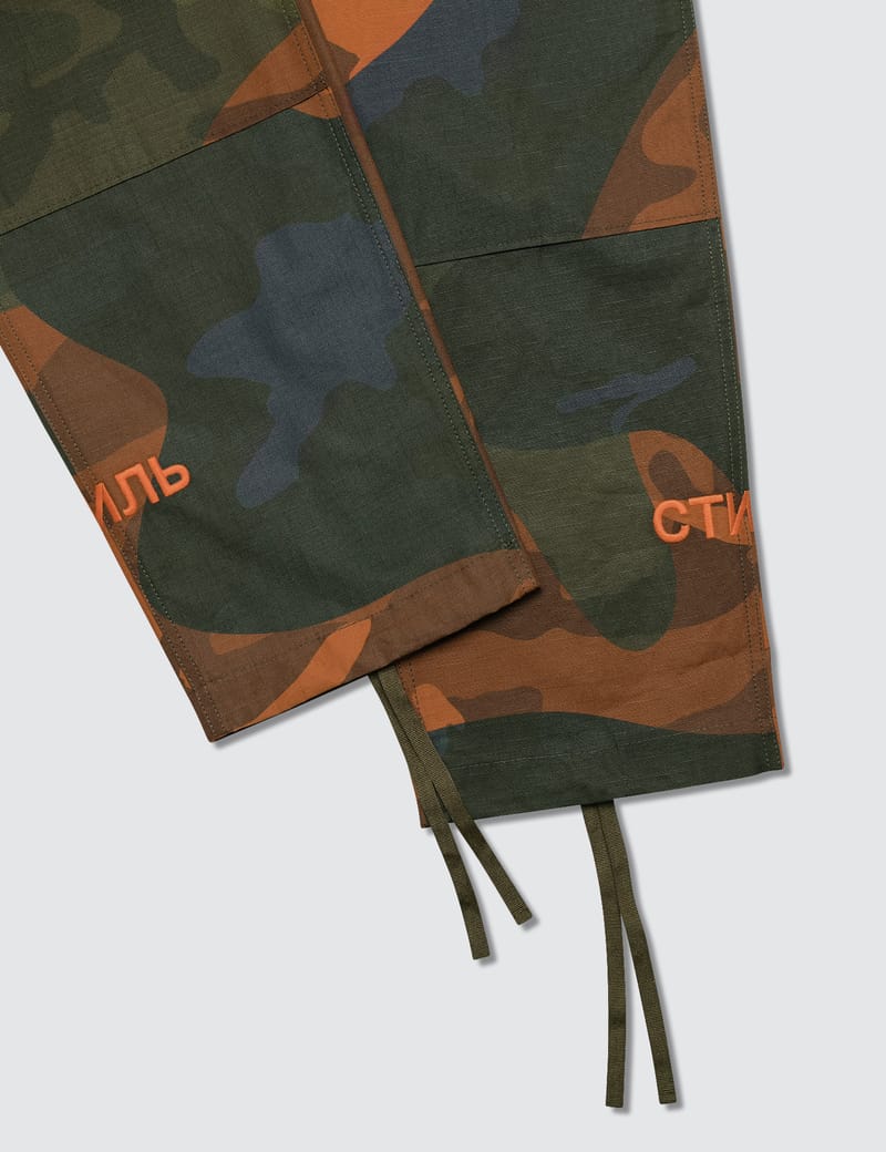 Heron Preston - Ctnmb Orange Camo Cargo Pants | HBX