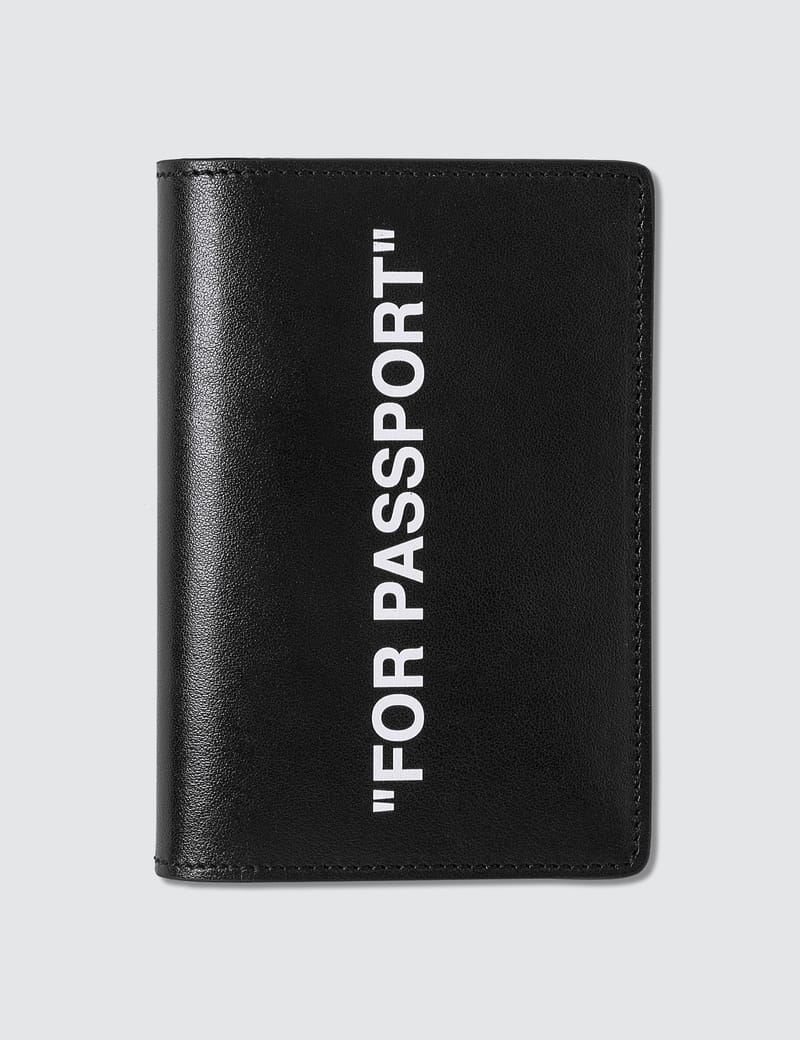 OFF-WHITE パスポートケース ブラック Off-White™ - Quote Passport Holder | HBX