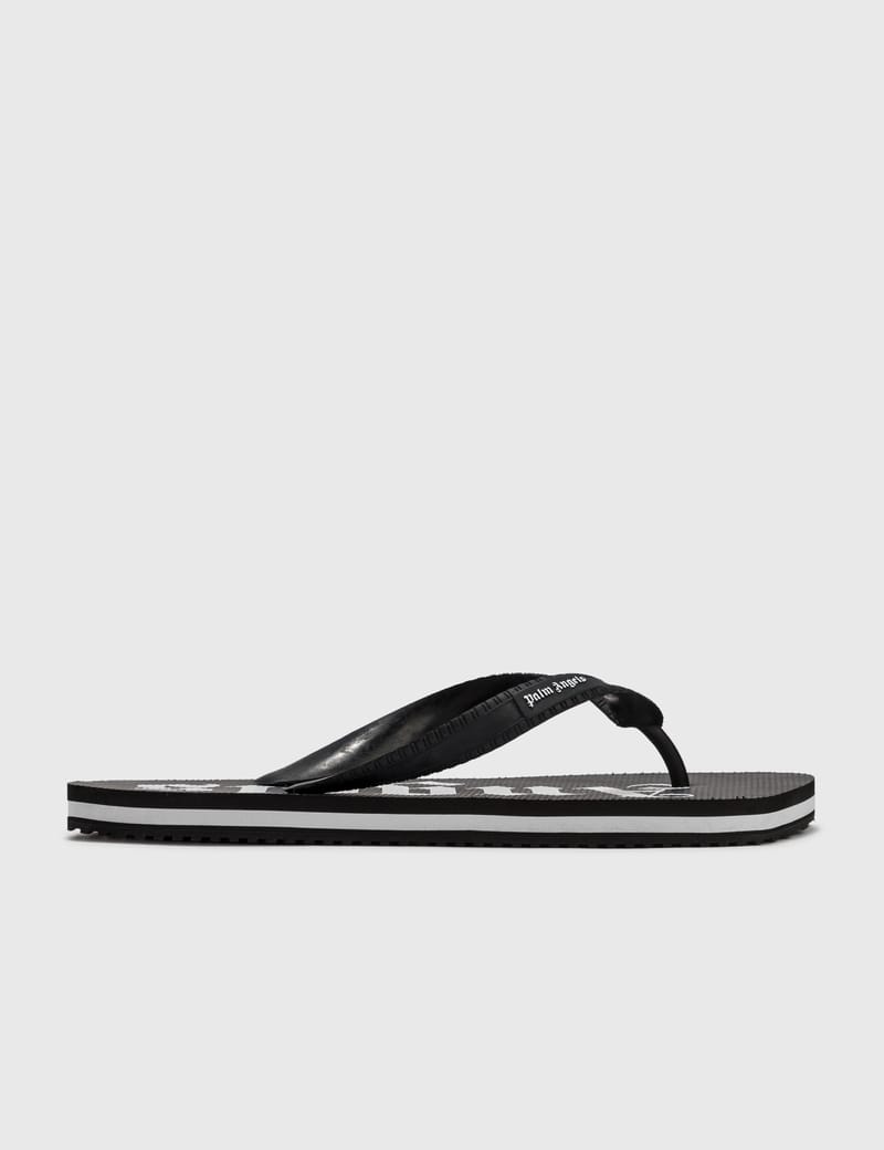 【PALM ANGELS】palm logo flipflops ld32 Palm Angels logo-embossed Pool Slides | Black | FARFETCH