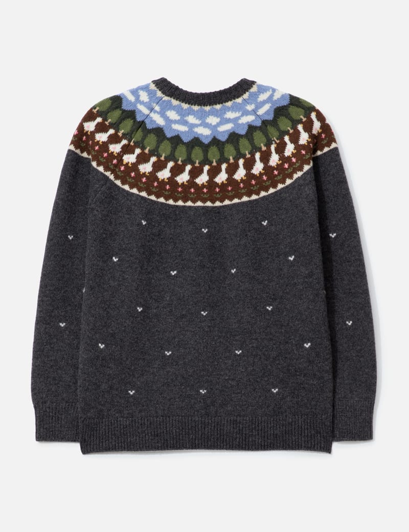 T*Y様 Unlikely Fair Isle Duck ニット M セーター Unlikely Unlikely Fair Isle “Duck” - Wool Fair Isle sweater with