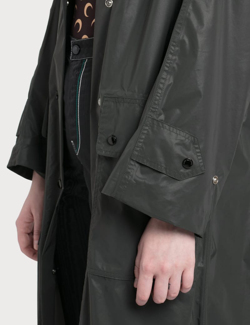 Marine Serre - Long Reflective Logo Raincoat | HBX