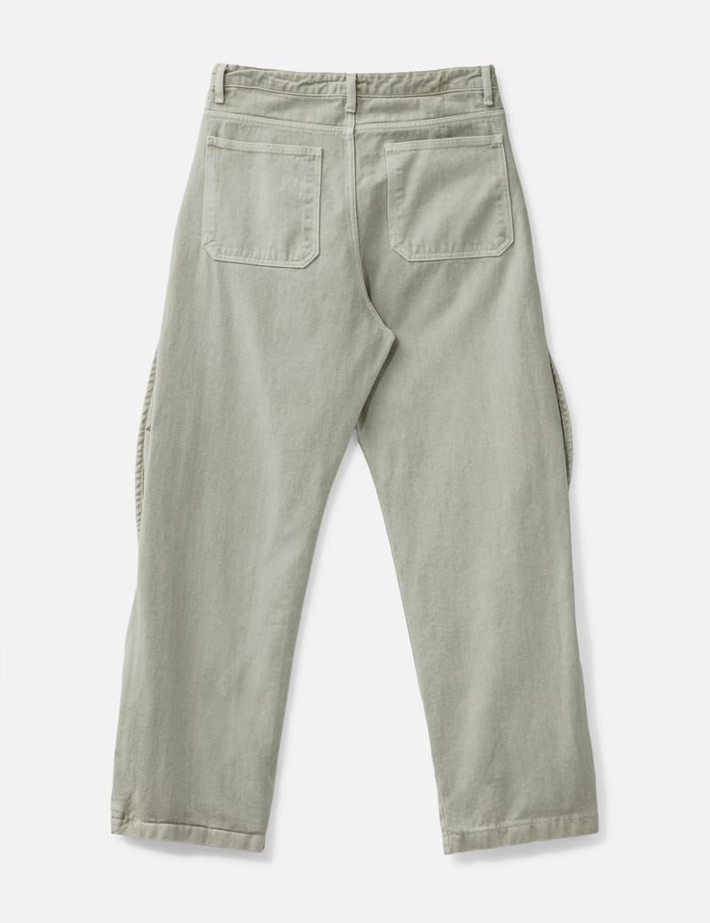 San San Gear Cotton Wave Pants - Washed gray cotton pants with