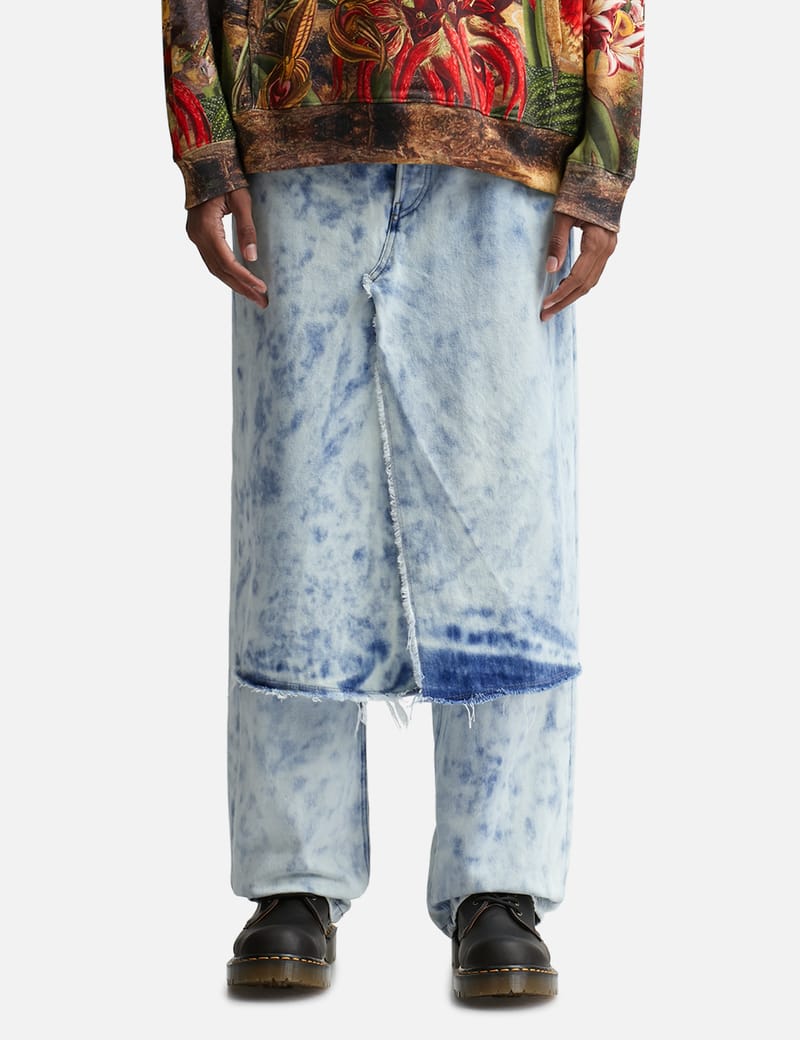 【送料&関税込】Dries Van Noten Printed Cotton Denim Tote Ba 🆕️ Authentic DRIES VAN NOTEN DENIM JEAN-Print Large
