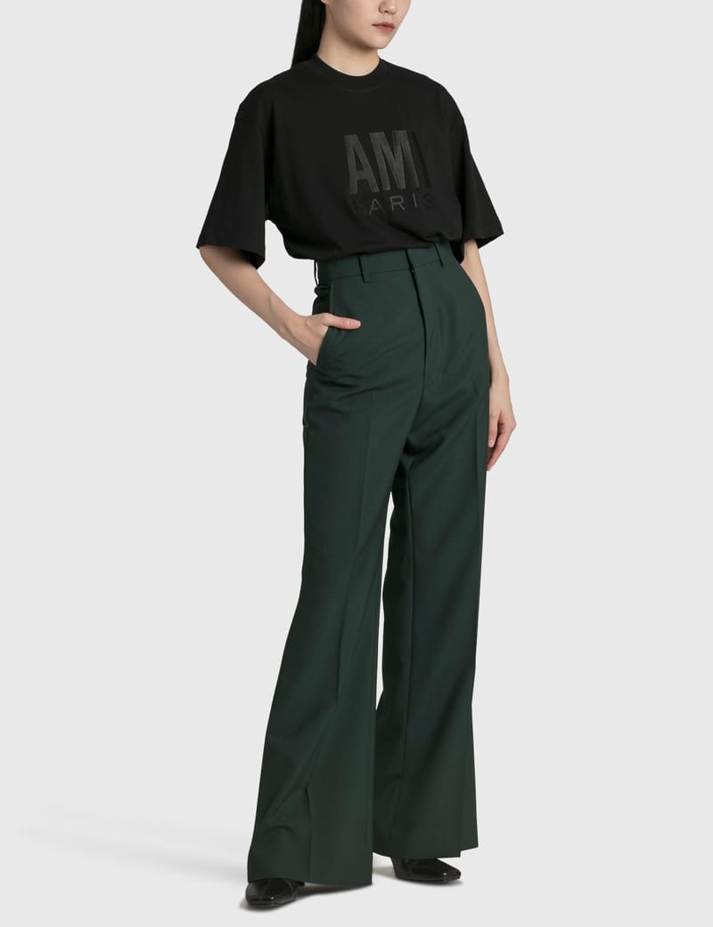 Ami - Flare Fit Trousers | HBX - Globally Curated Fashion