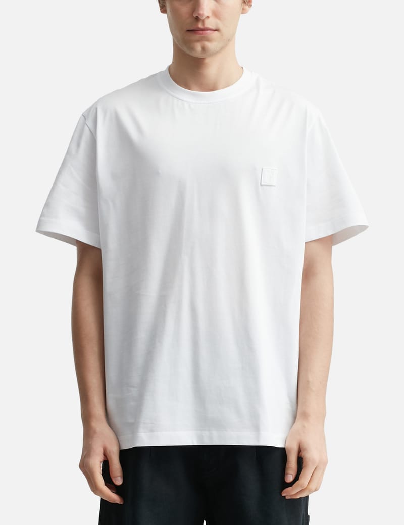 Wooyoungmi Short Sleeves Logo T-Shirt - White ribbed crewneck tee