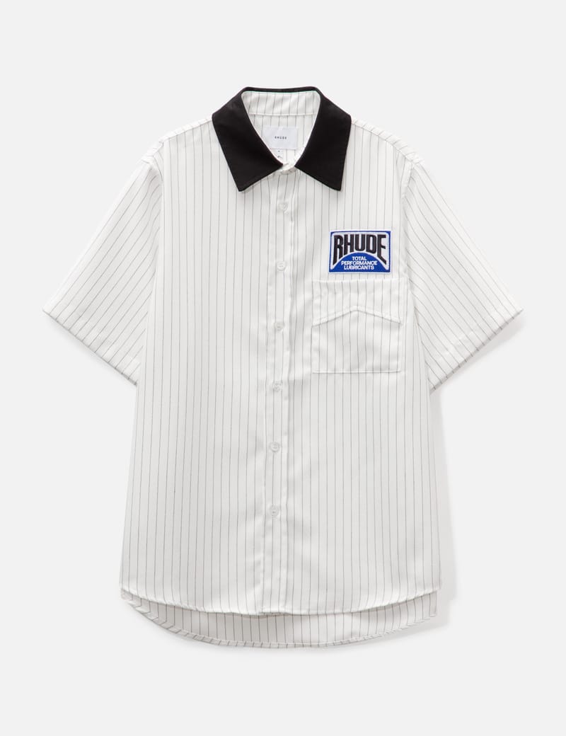 Rhude - Mechanic Stripe Shirt | HBX - Globally Curated Fashion and