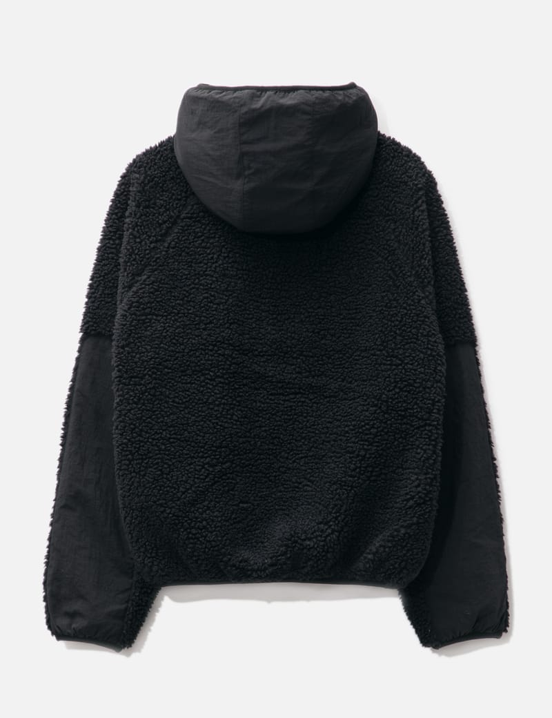 Black sherpa clearance jacket with hood