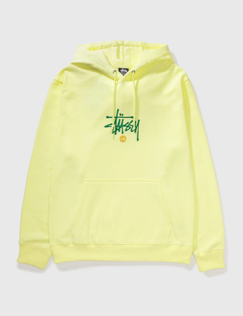 Yellow on sale stussy hoodie