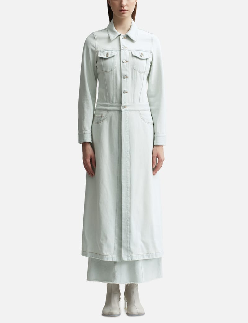 MM6 Maison Margiela - Lightweight Long Denim Coat | HBX MM6 Maison Margiela - Lightweight Long Denim Coat | HBX