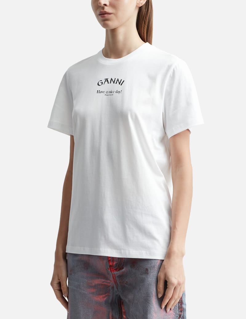 Ganni - Relaxed O-Neck T-Shirt | HBX - Globally Curated Fashion