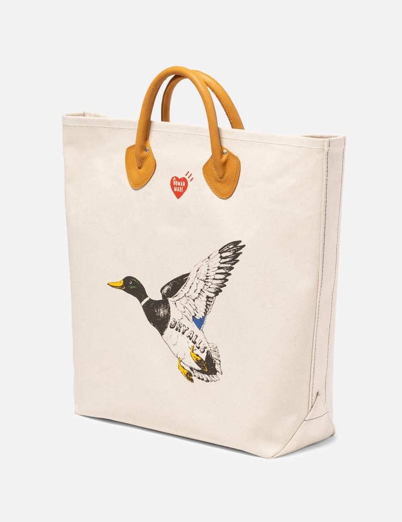 バッグ HUMAN MADE CANVAS TOTE Human Made Canvas Tote - Heavy-duty canvas bag with leather handle