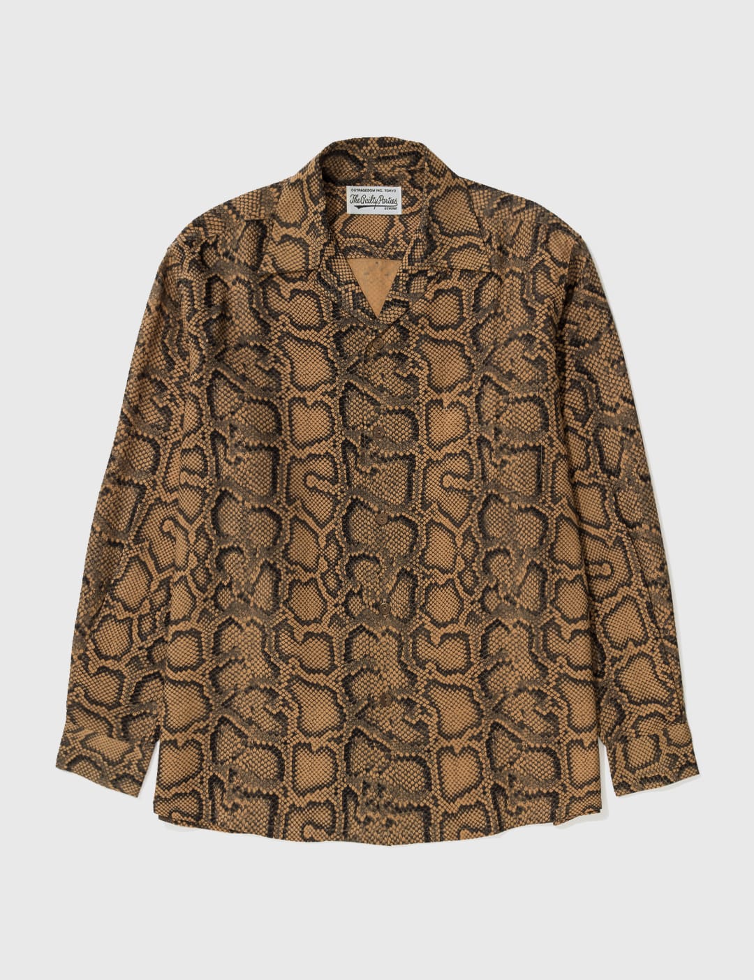 Wacko Maria - Python Open Collar Shirt | HBX - Globally Curated Fashion and  Lifestyle by Hypebeast