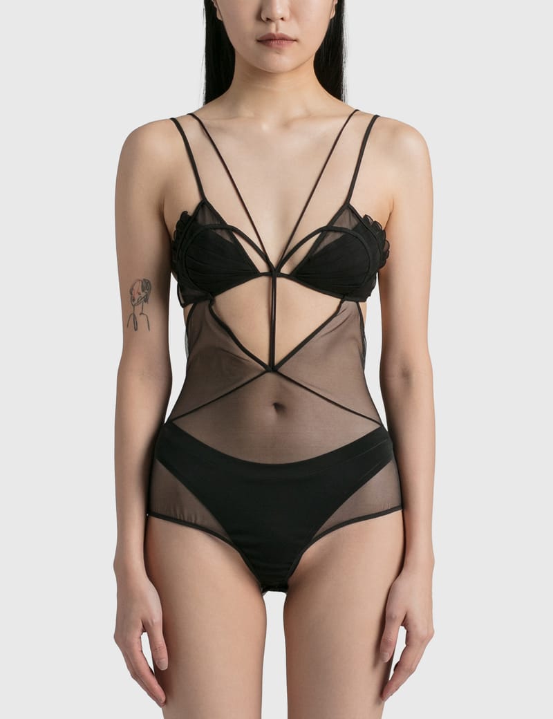 Nensi Dojaka - Asymmetric Draped Bra Swimsuit | HBX