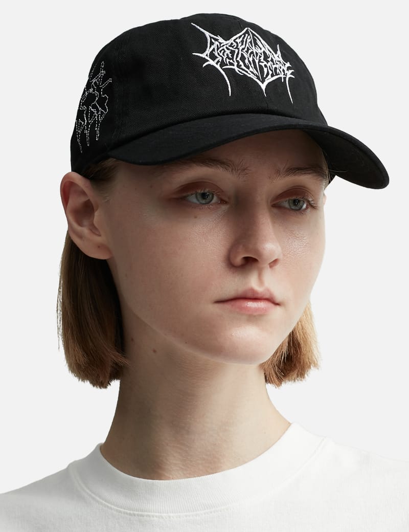 Ganni - Black Graphic Cap | HBX - Globally Curated Fashion and 