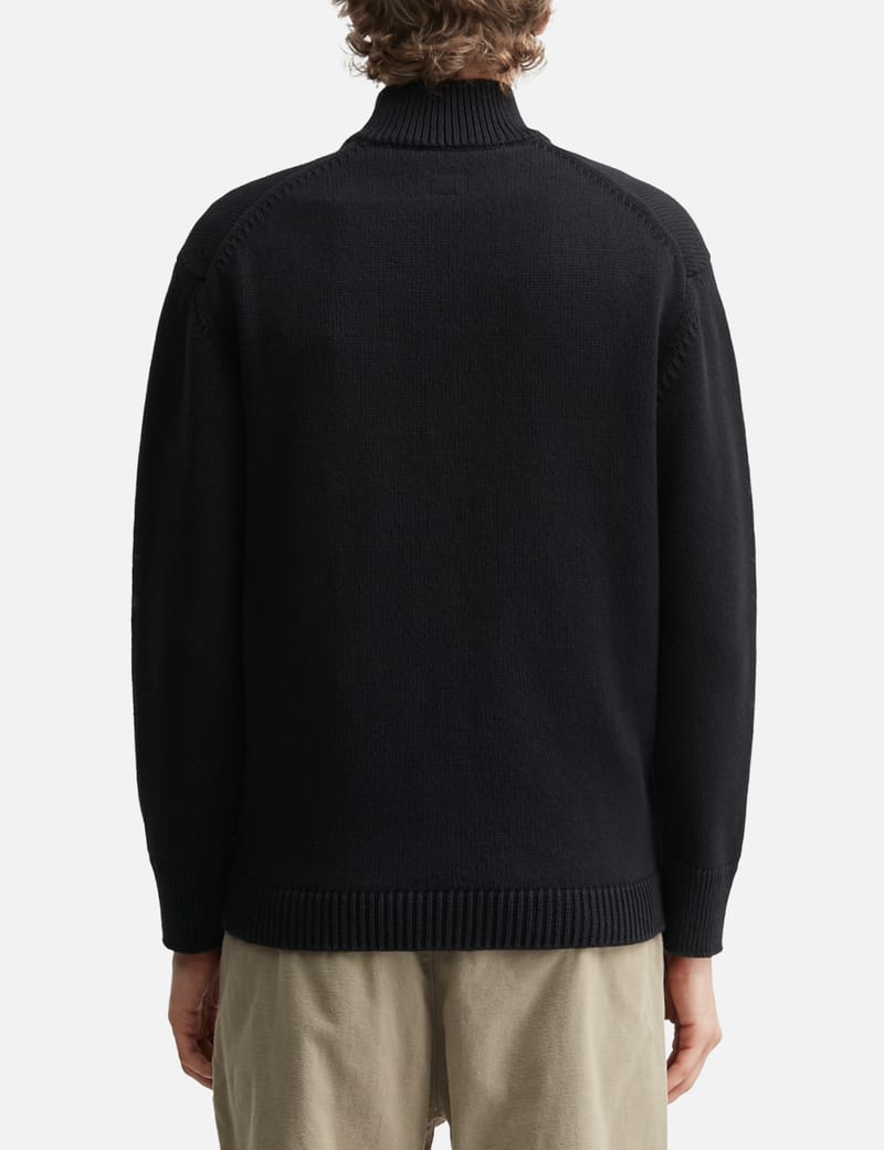 C.P. Company Cotton Mixed Zipped Cardigan - Cotton knit with a