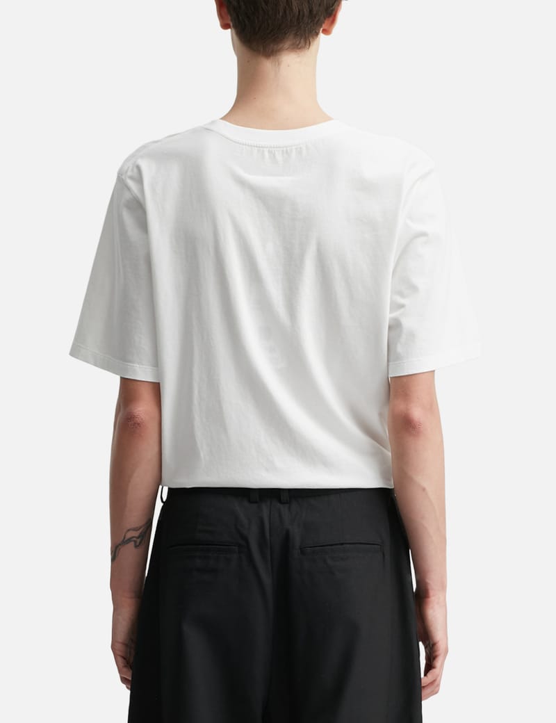 MM6 Maison Margiela Logo Print T-Shirt - イタリア製ホワイトロゴT