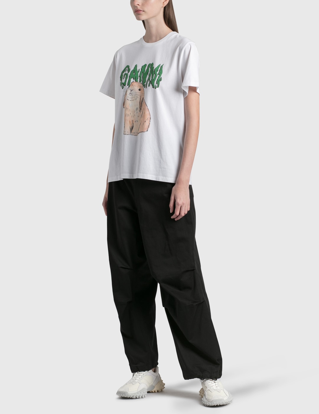 Ganni Bunny Basic Cotton Jersey TShirt HBX HYPEBEAST 為您搜羅全球潮流時尚品牌