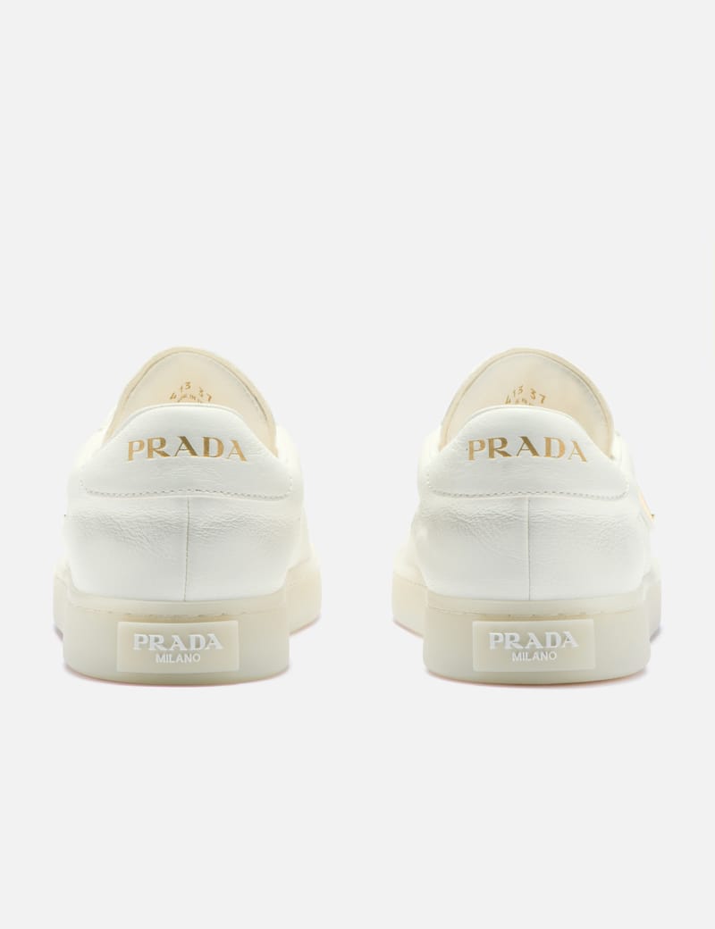 スニーカー PRADA SNEAKERS IVORY IN HAMMERED LEATHER Prada Prada Sneakers Ivory In Hammered Leather | Grailed