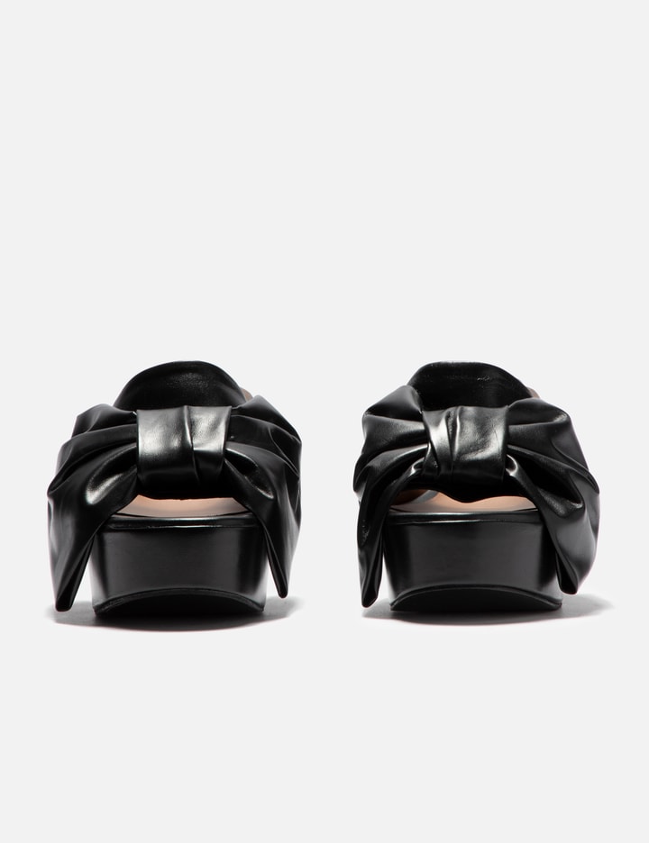 pushBUTTON - Black Ribbon Platform Sandals | HBX