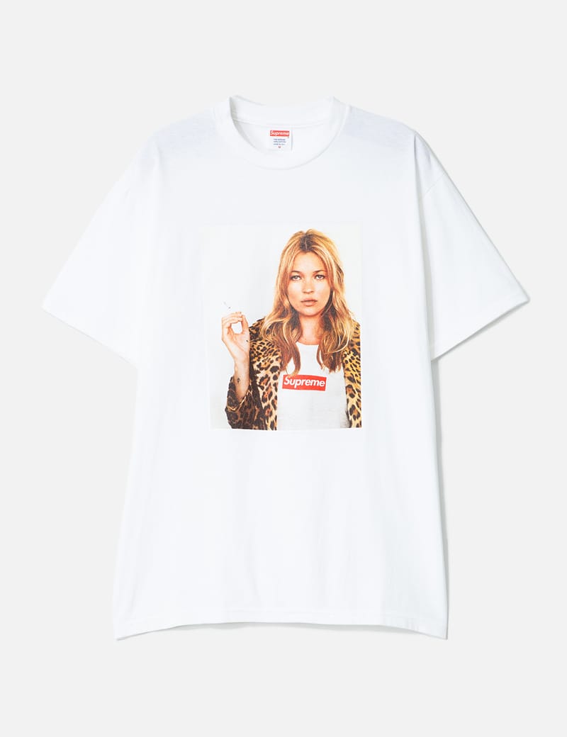 Supreme Kate Moss T-Shirt - White cotton tee with light wear, fair