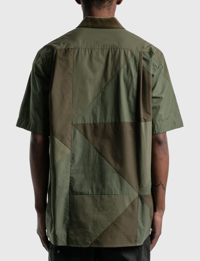 Sacai - Sacai x Hank Willis Thomas Solid Mix Shirt | HBX