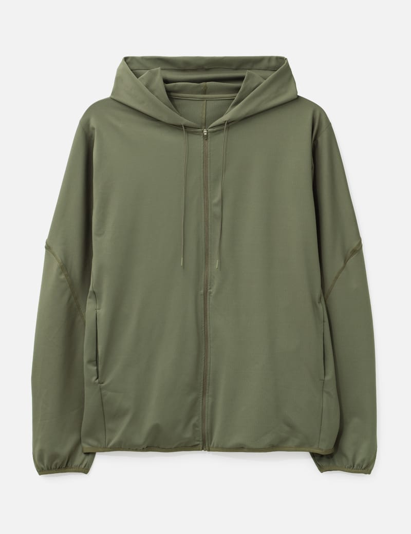 POST ARCHIVE FACTION (PAF) 5.0 HOODIE RIGHT - Olive zip hoodie