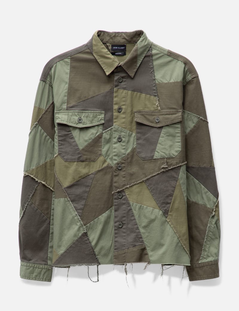 John Elliott - PATCHWORK MILITARY OVERSHIRT | HBX - Globally