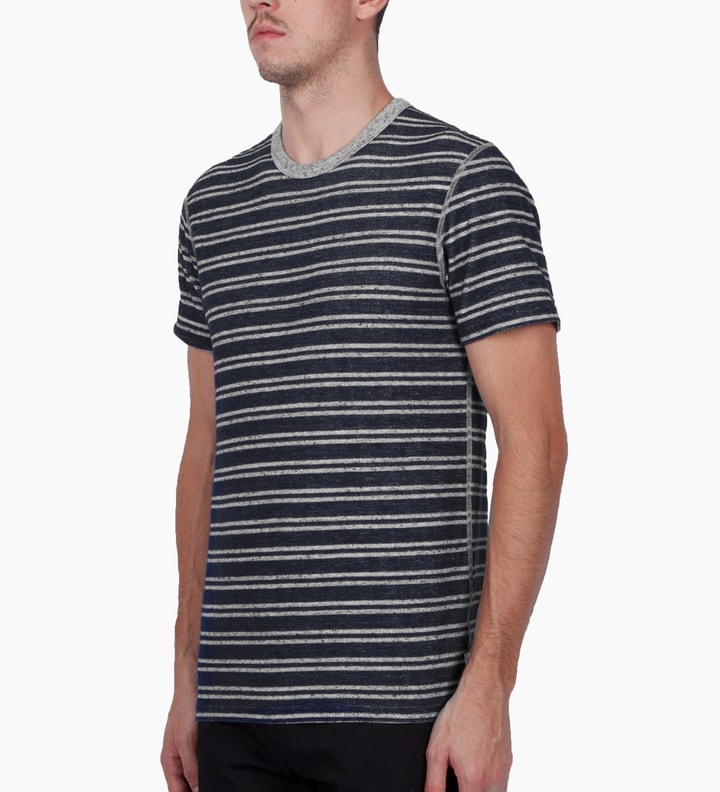 Reigning Champ - Heather Grey/Navy RC-2056 Knit Terry Stripe