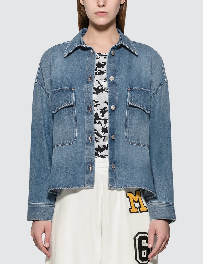 Mm6 oversized 2024 denim jacket