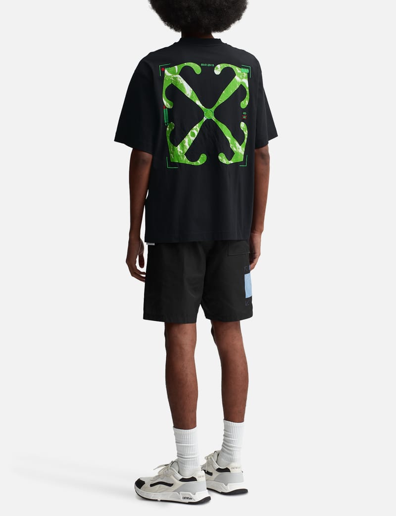 Black and green off white sales t shirt