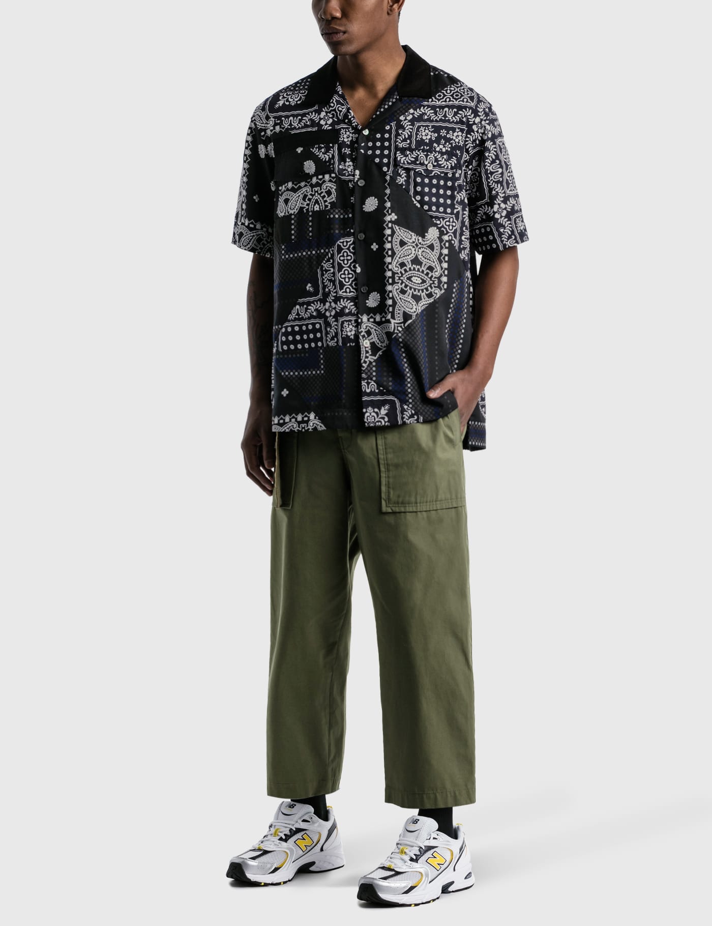 Sacai - Sacai x Hank Willis Thomas Archive E Print Mix Shirt | HBX -  Globally Curated Fashion and Lifestyle by Hypebeast