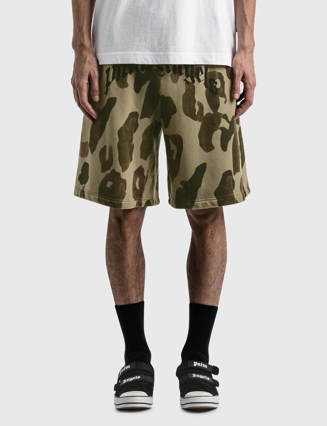 Palm Angels - Camo Sweat Short | HBX - Globally Curated Fashion and ...