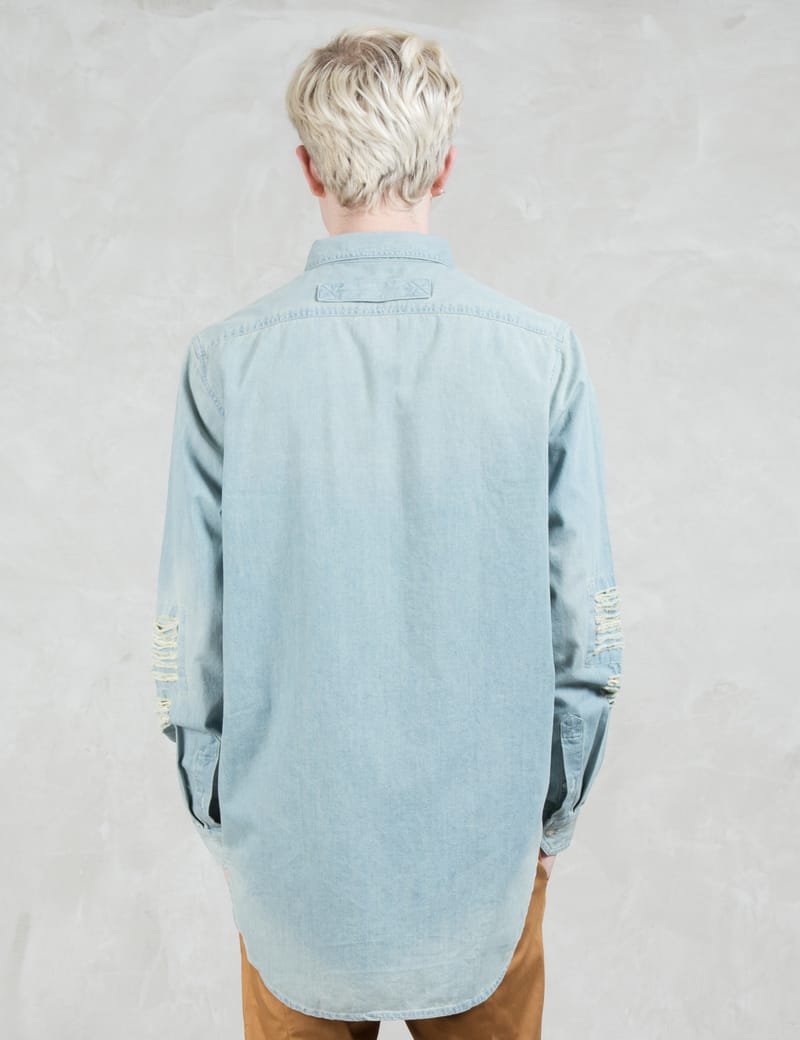 Stampd - Repaired Denim Shirt | HBX - Globally Curated Fashion and