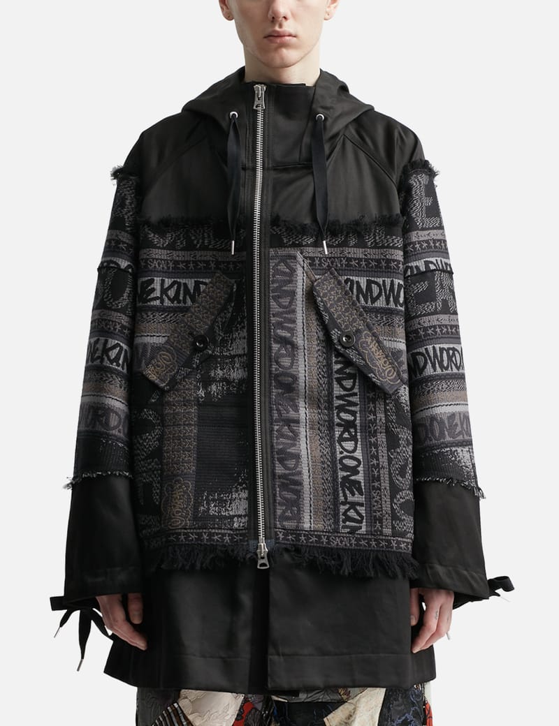 Sacai - ERIC HAZE JACQUARD HOODED BLOUSON | HBX - HYPEBEAST 為您