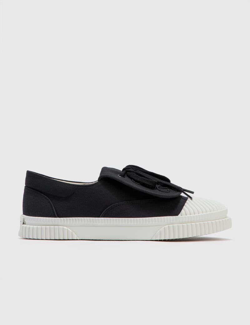(W) Loewe Anagram Flap Sneakers in Canvas ★ 送料・関税込 LOEWE Anagram Flap Sneakers in Black Canvas Size EU 40 / US