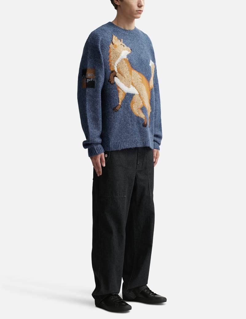 Maison Kitsuné - Fox Intarsia Comfort Jumper | HBX - Globally Curated  Fashion and Lifestyle by Hypebeast