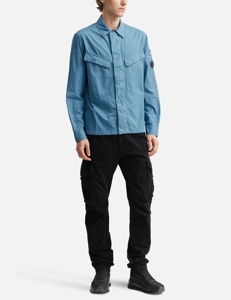 おれお　CP company C.P. Company - Organic Gabardine Lens Zipped Overshirt | HBX