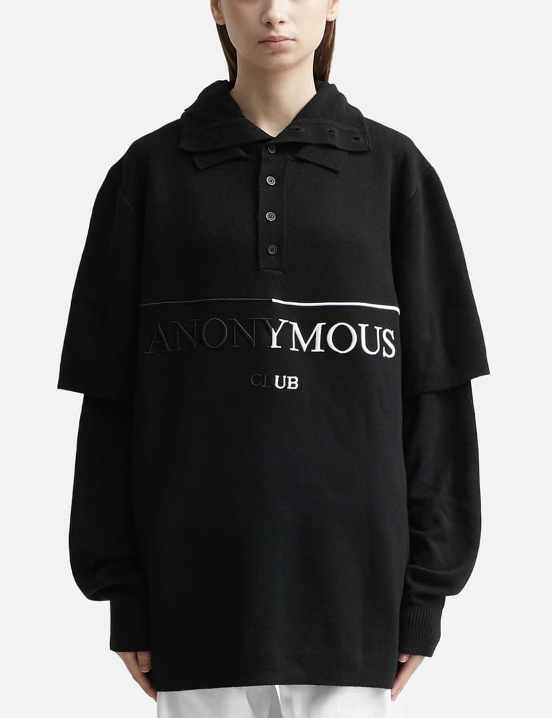 ANONYMOUS CLUB - KNIT SKULLY HERITAGE POLO | HBX - Globally