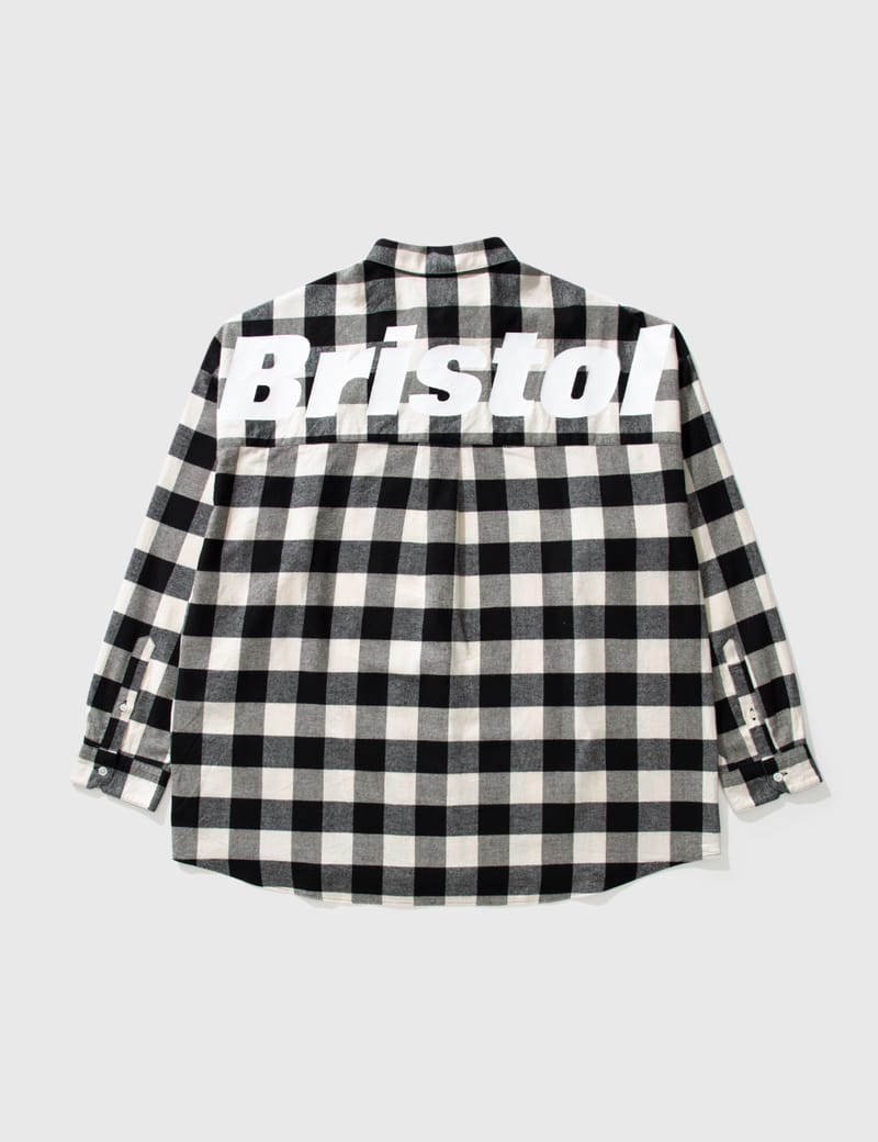 F.C. Real Bristol - Big Logo Flannel Baggy Shirt | HBX - Globally