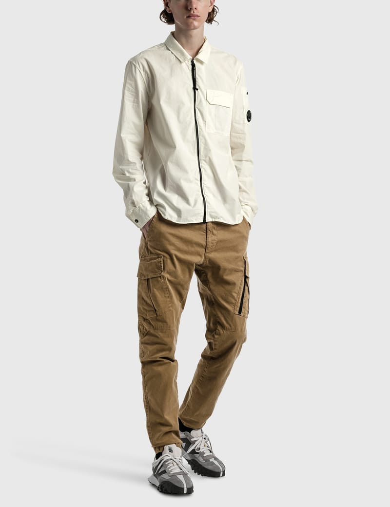 C.P. Company - Gabardine Long Sleeve Zip Shirt | HBX - Globally