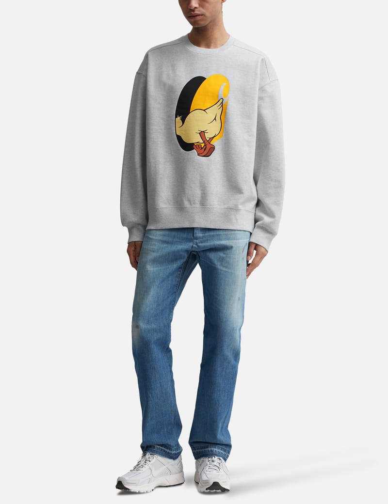 【Carhartt】 ★ DEADKEBAB KNOCK KNOCK SWEATSHIRT ★ 大人気 Grey Carhartt WIP Deadkebab Knock Knock Crewneck | SVD
