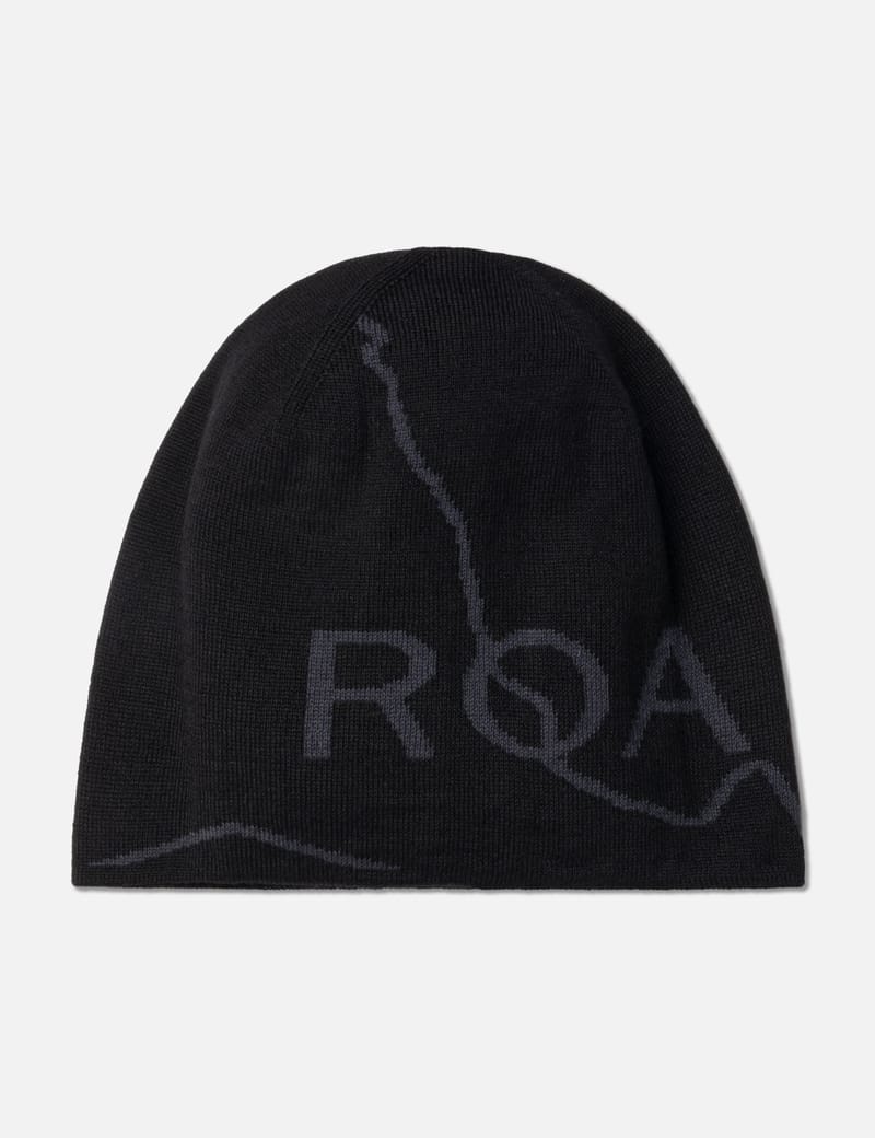 ROA Logo Wool Beanie - Italian-made merino blend beanie with