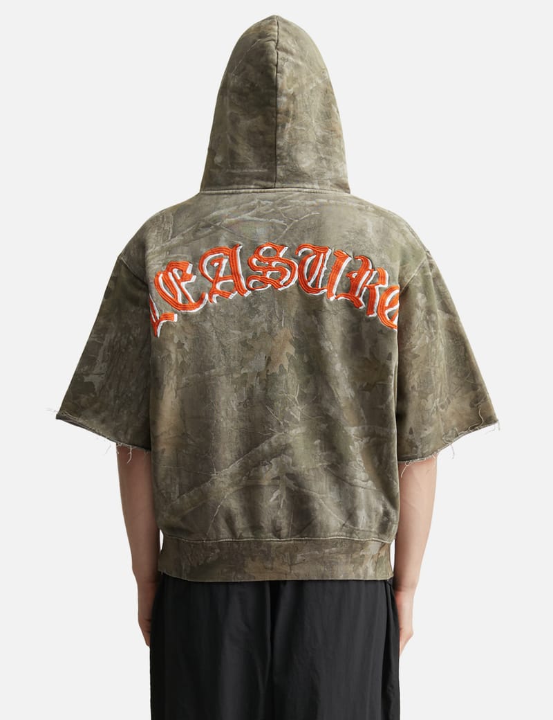 Pleasures Cut Off Hoodie - Heavyweight French terry hoodie in camo