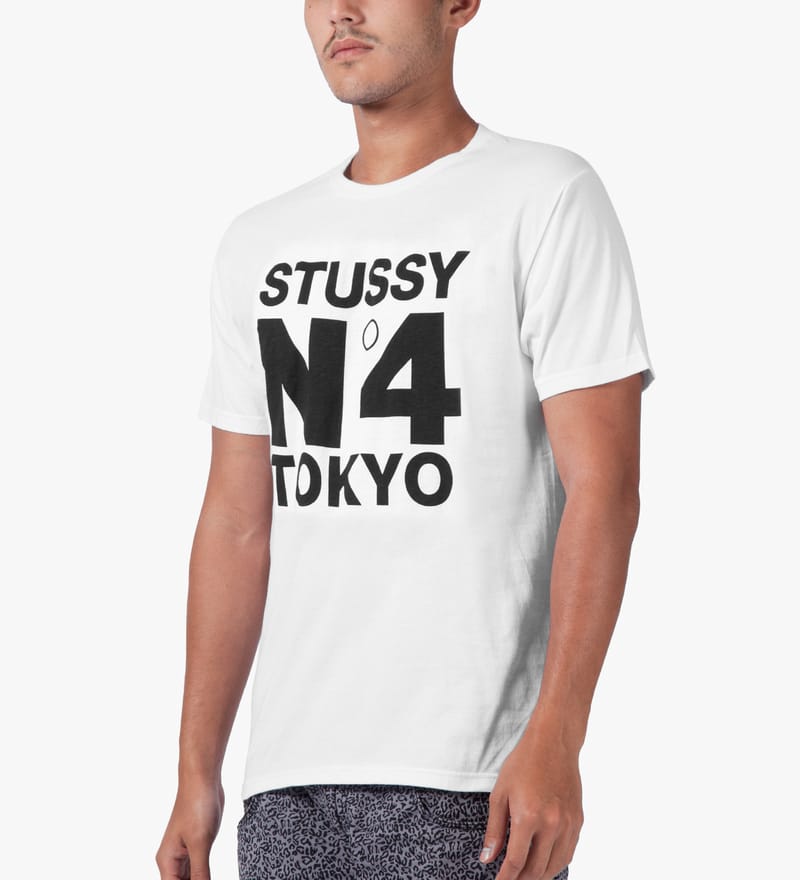 Stüssy - White No.4 Tokyo T-Shirt | HBX