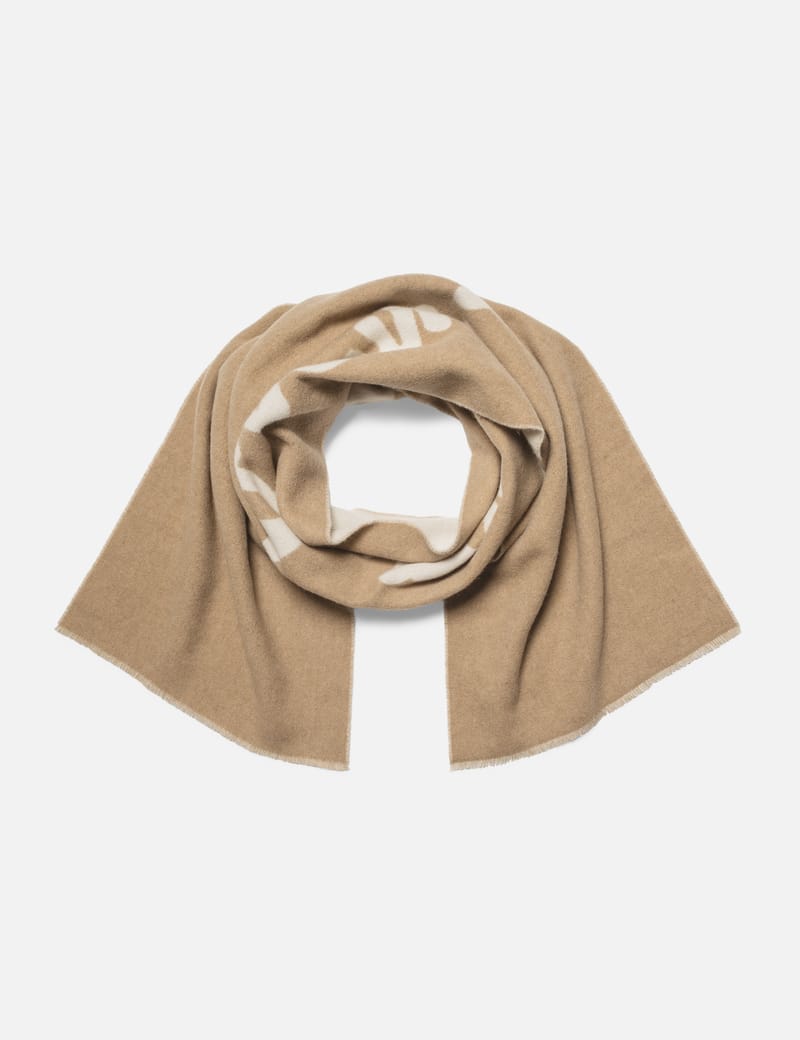 Maison Kitsuné - Bold Fox Head Double Face Scarf | HBX