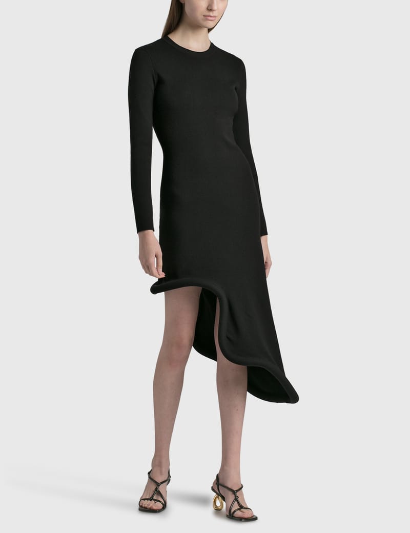 ワンピースその他 JW ANDERSON Women Dresses DR0338PG1253 999 Black JW ANDERSON Asymmetric cutout twisted satin dress | THE OUTNET