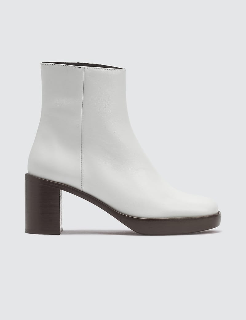 BY FAR Ellen White Leather Boots HBX Globally Curated